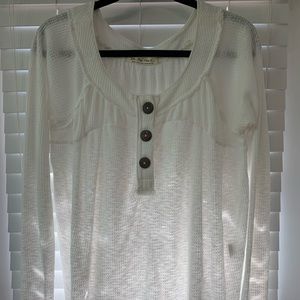 Free People white babydoll top